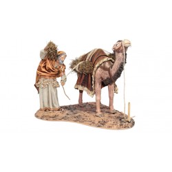 Pastor cargando leña en camello (95566-95569) - 12 cm