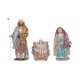Nacimiento barro lienzado (308-311/054-056) - 21 cm, 5 piezas