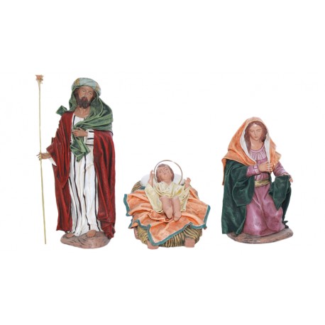 Nacimiento barro lienzado (244-250) - 10 cm, 5 piezas